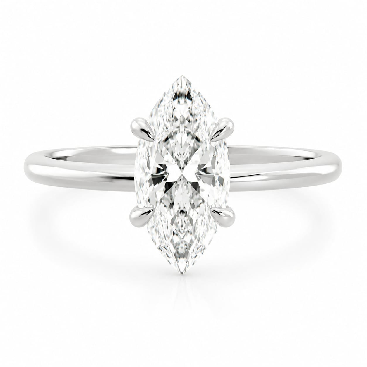 4 Claw Marquise Ring
